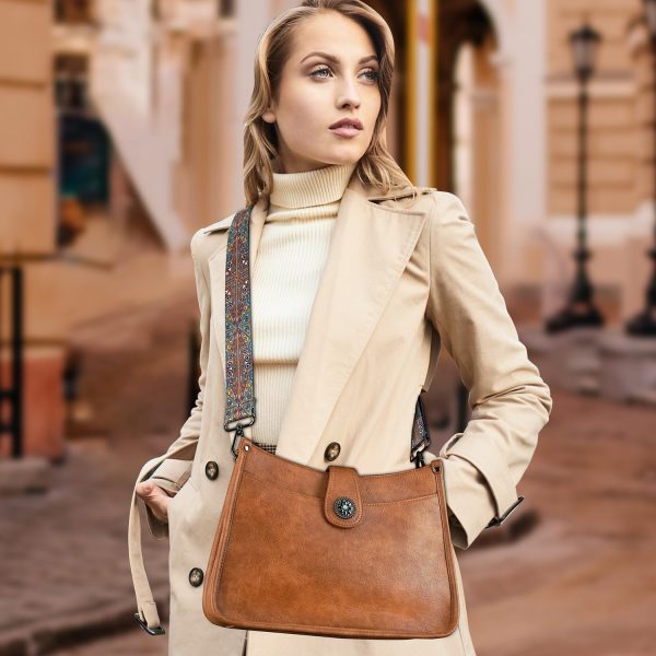 Crossbody Bags For Women Trendy, Vegan Leather Hobo Purse Shoulder Handbag Bucket Bag with 2 Strap - Image 7