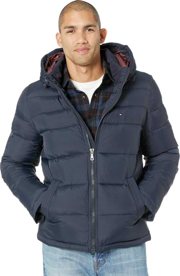 Tommy Hilfiger Men’s Down Alternative Hooded Puffer Jacket (Standard and Big & Tall)